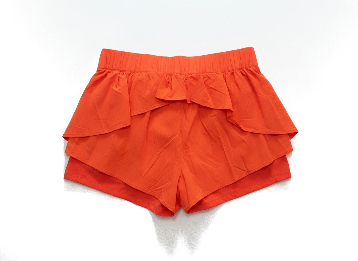Logilates · Ruffle Short · Medium · Spicy Orange