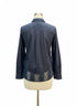 HD in Paris · Poplin Cotton with Crochet Lace Blouse · Large · Navy