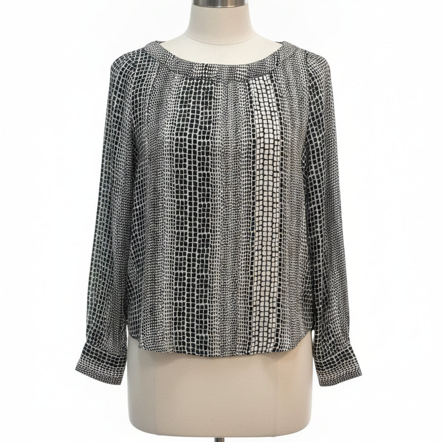 Banana Republic · Blouse · XSmall · White Green