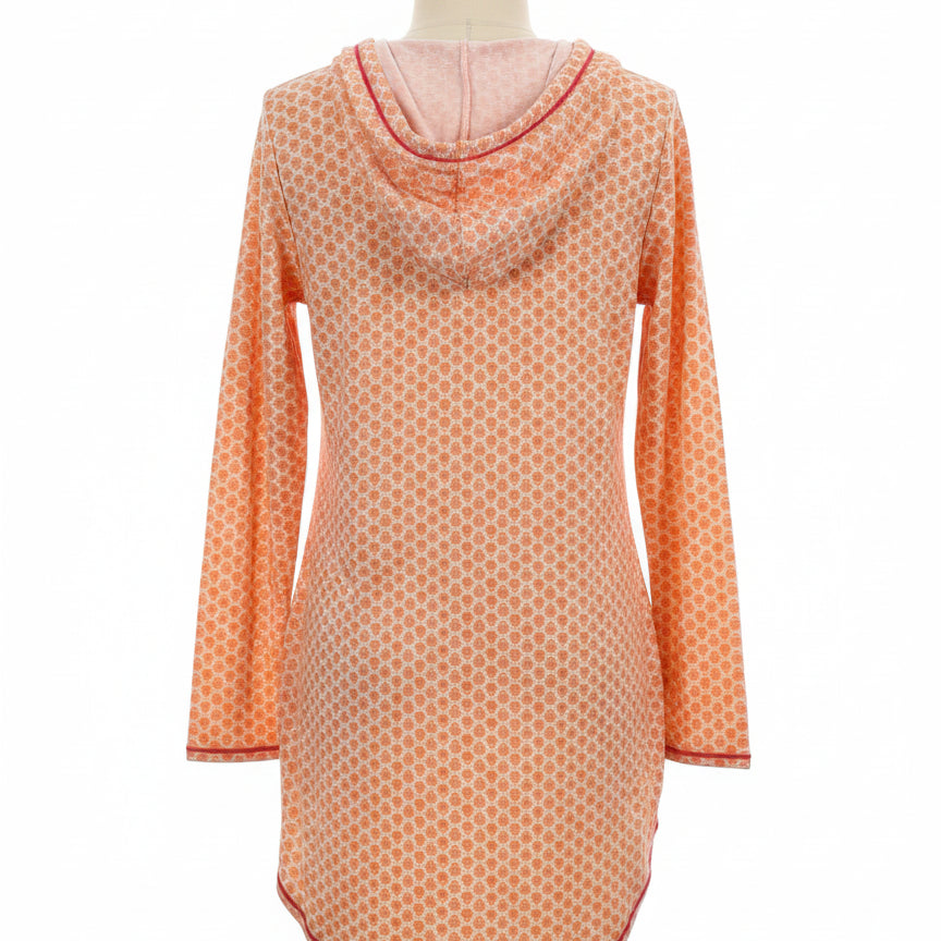 Aqua et Sol · Hooded Swim Cover with Pockets! · Medium · Coral and Teal