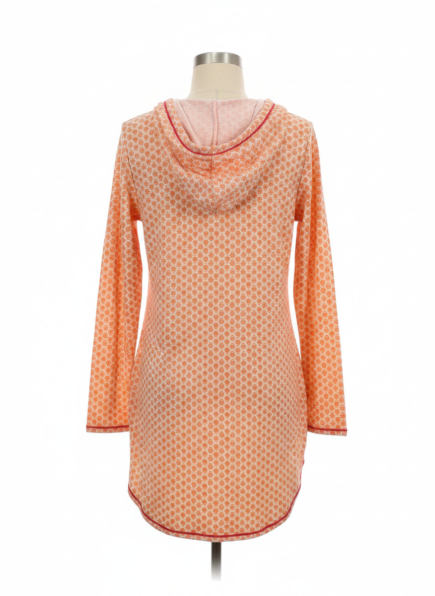 Aqua et Sol · Hooded Swim Cover with Pockets! · Medium · Coral and Teal