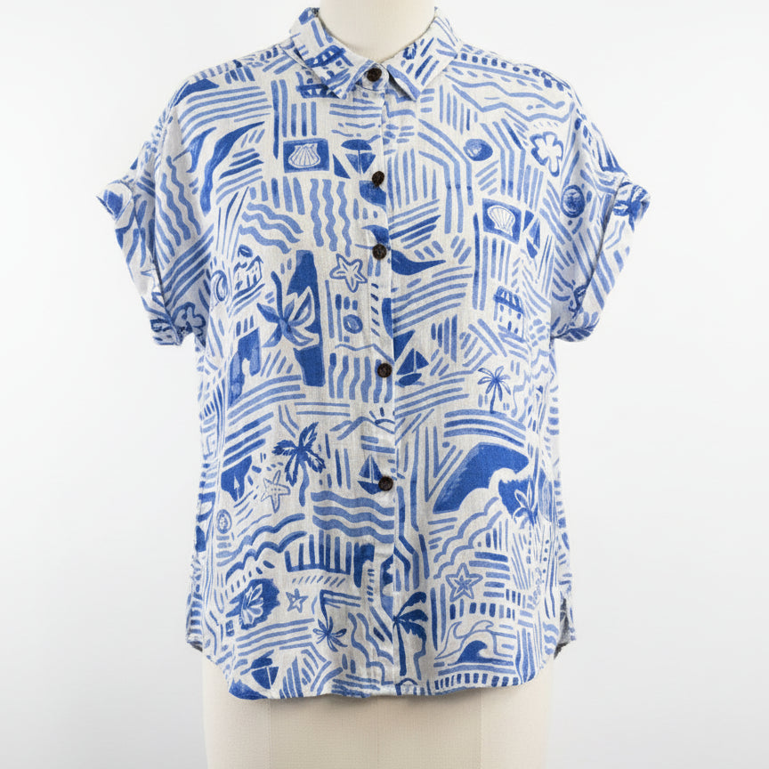 Sonoma · Seaside Pattern · Small · WhiteBlue