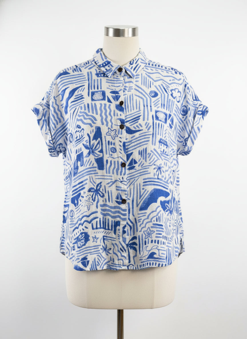 Sonoma · Seaside Pattern · Small · WhiteBlue
