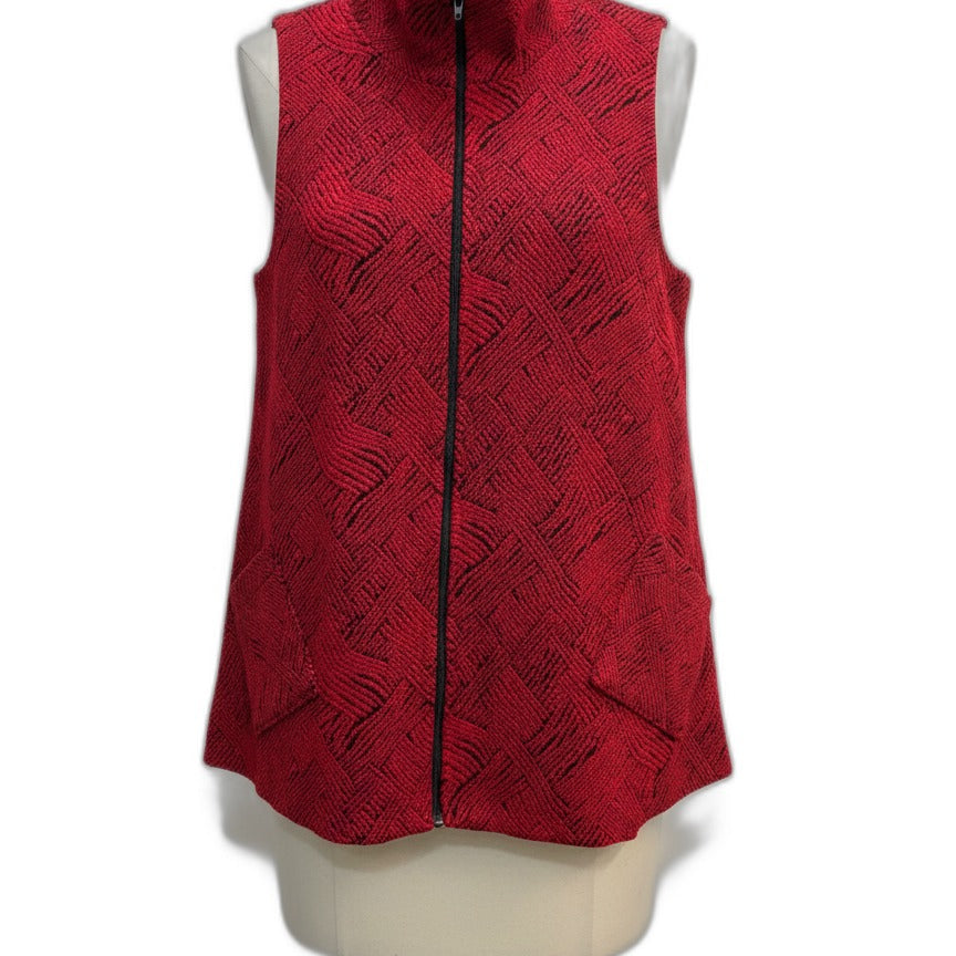 Habitat · Zip Up Vest · Medium · BlackRed