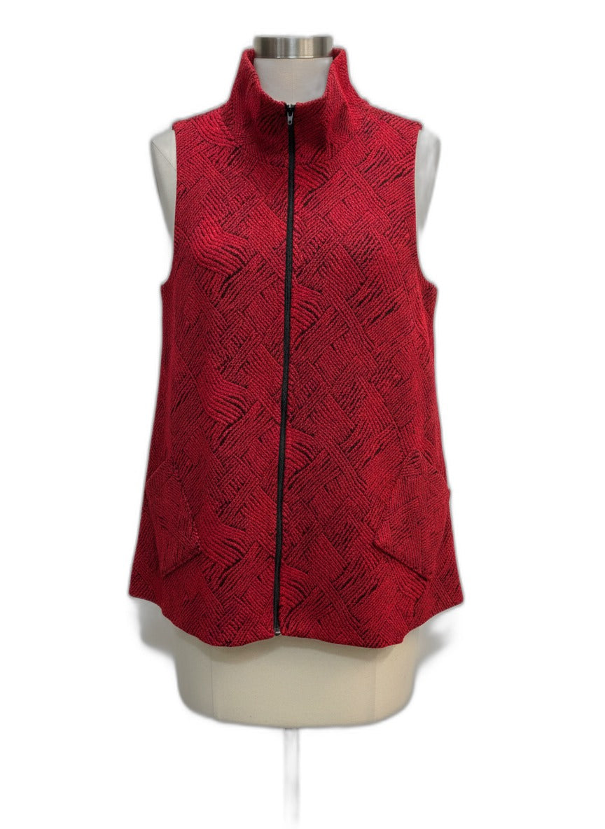 Habitat · Zip Up Vest · Medium · BlackRed