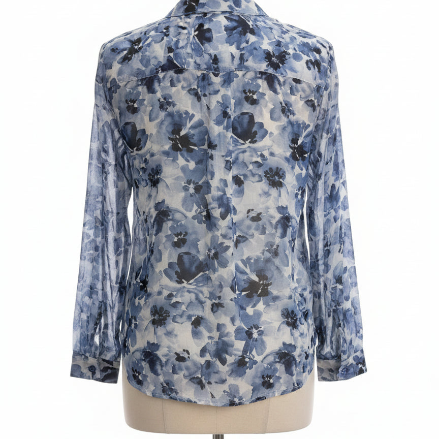 Bella Dahl · Shirt · Medium · Blue/White Floral