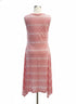 Sundance · Calpurnia Striped Sleeveless Dress W/ Slip · XLarge · CoralCream