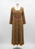 April Cornell · 3/4 Sleeve Dress · Small · GoldFloral