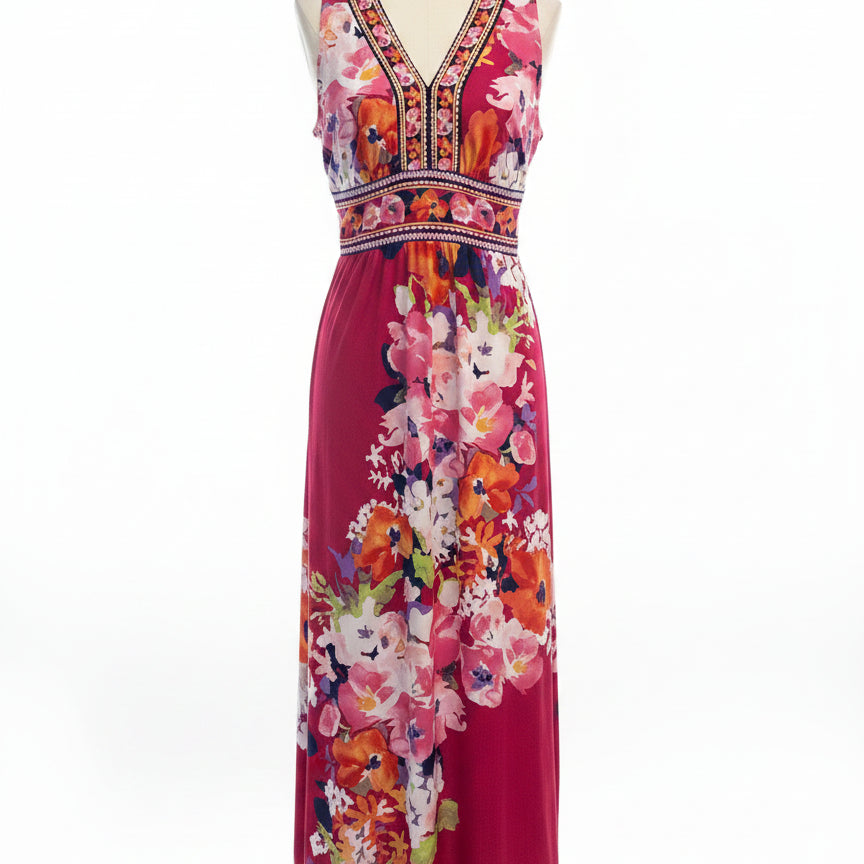 London Times · Maxi Dress · Medium · PinkFloral