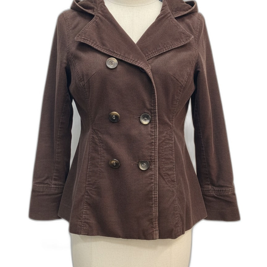 Sonoma · Hooded Double Breasted · Small · Chocolate