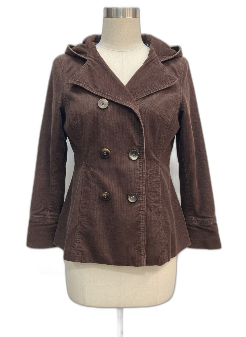 Sonoma · Hooded Double Breasted · Small · Chocolate