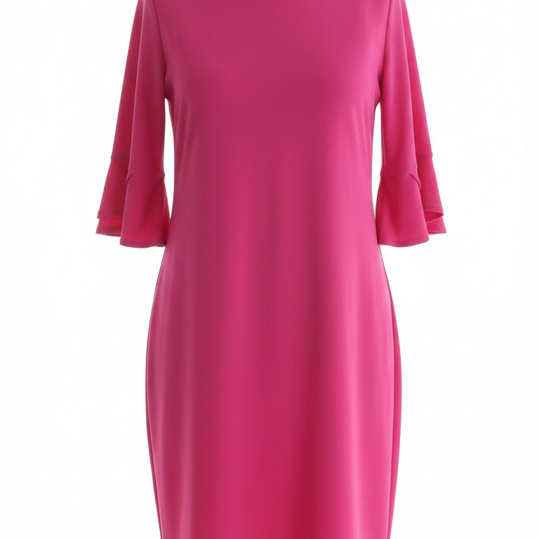 CiaraSunWoo · Bell Sleeve Dress · XSmall · Hot Pink