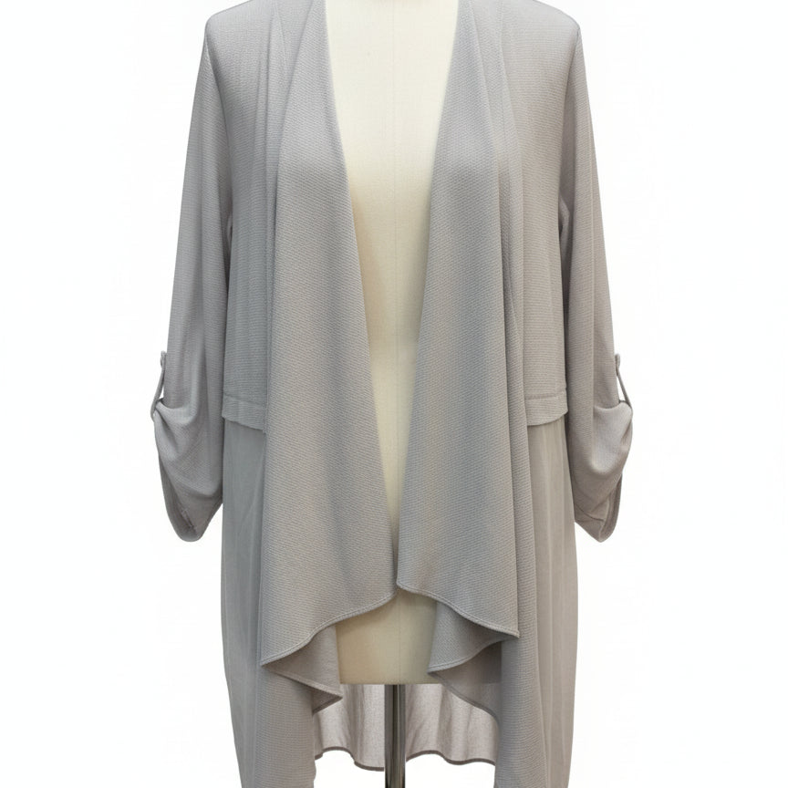 Chico's Travelers · Open Drape Cardigan · XLarge · Smoke