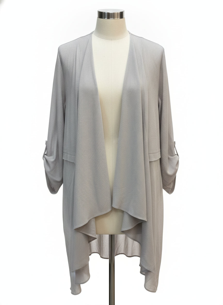 Chico's Travelers · Open Drape Cardigan · XLarge · Smoke