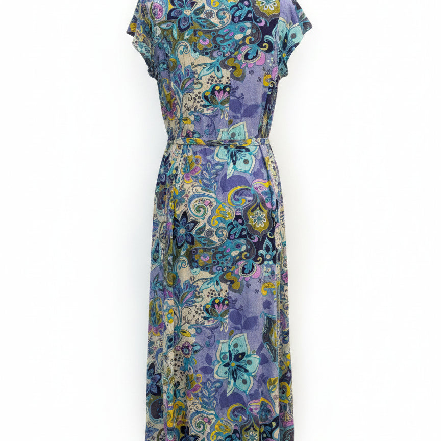 JamsWorld · ShortSleeve Dress · Small · PurpAqua