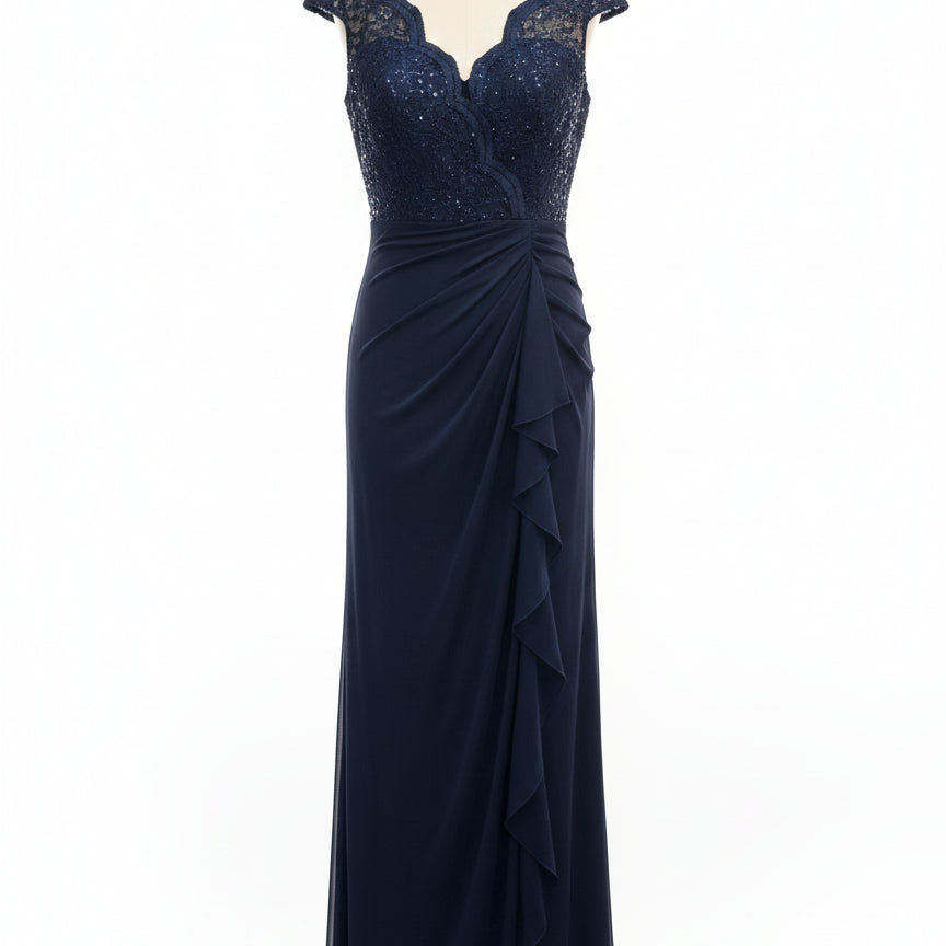 ConnectedApparel · Navy Lace Overlay · 6 · Navy