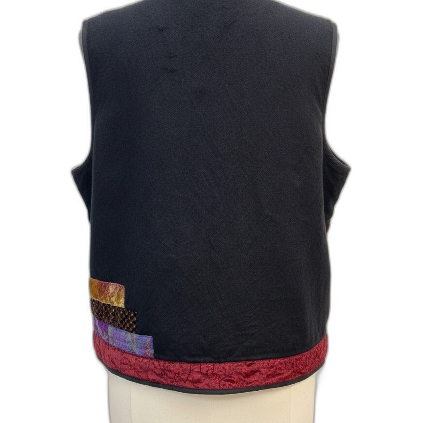 Coldwater Creek · Button Up Vest · XLarge · BlkMulti