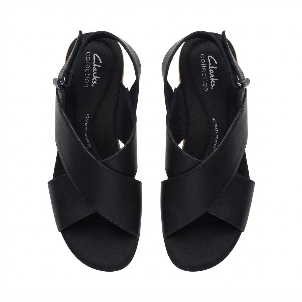Clarks · Diaz Cross · 8.5 · Black