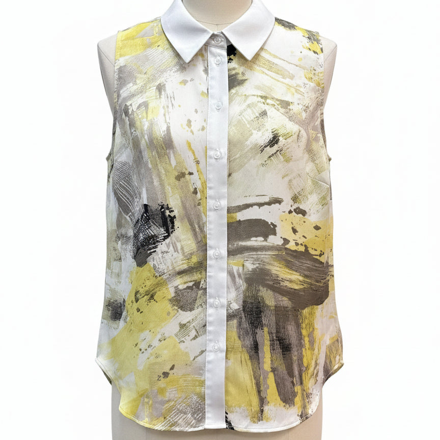 DKNY · Blouse · Large · WhiteYellow