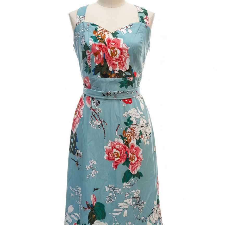 Dress · 3X · Aqua Floral