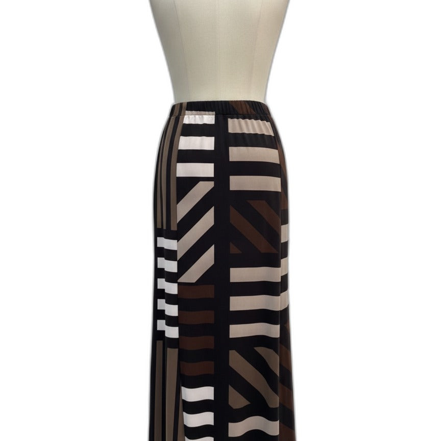 Susan Graver · Maxi High Slit · Large · BrownBlack