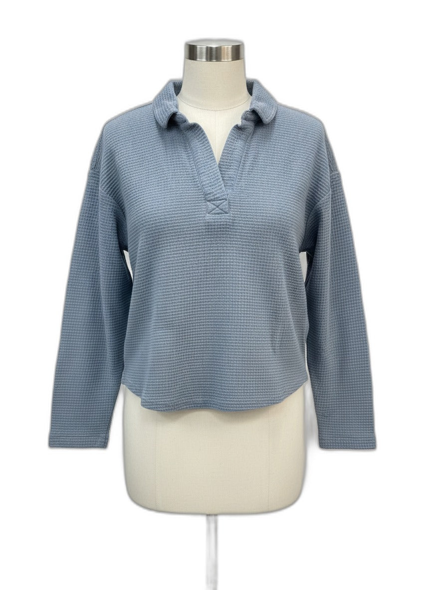 Eddie Bauer · Ocean 100% Cotton Waffle Texture · Large · Ocean