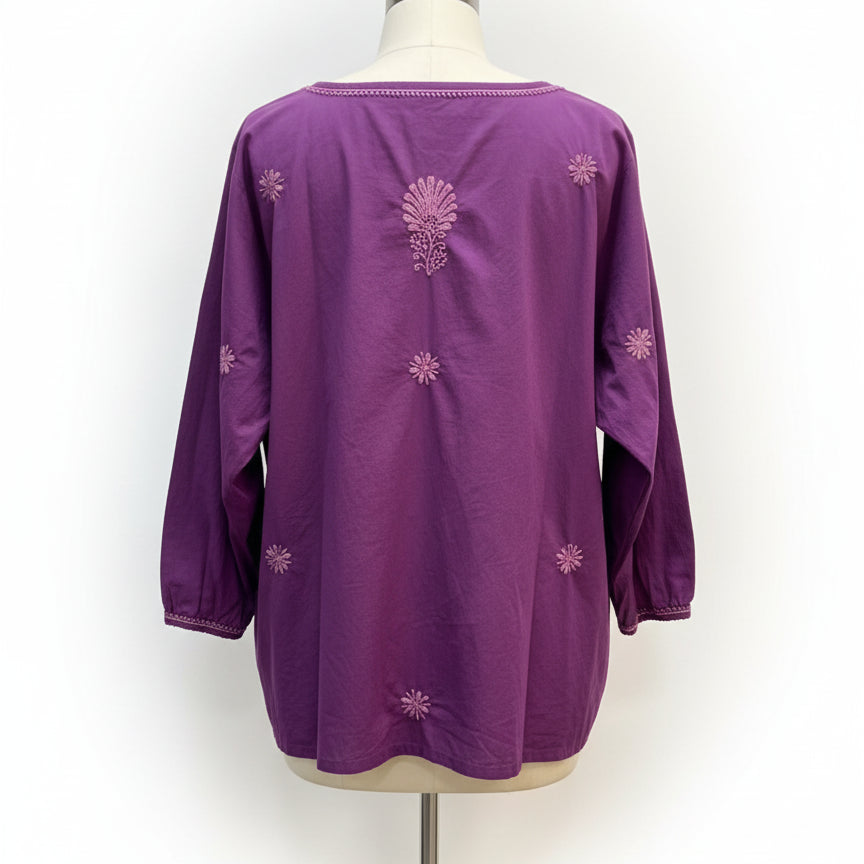 Ayurvastram · Boho Top · 2X · Purple