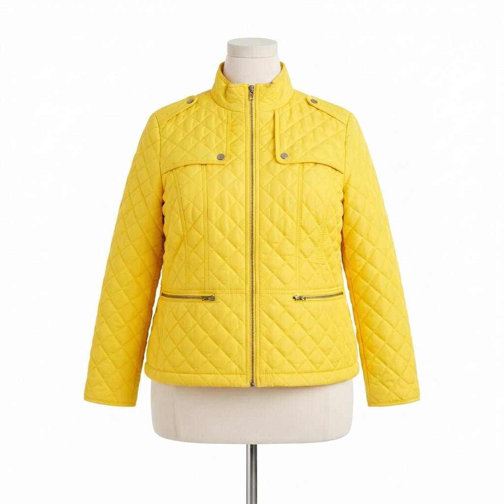 Talbots · Quilted Jacket · XL P · Yellow