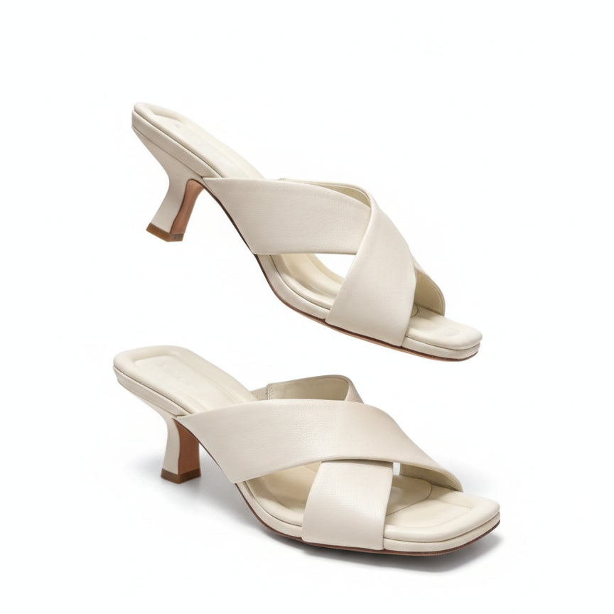 Vince · Kitten Heel Sandal · 7 · Cream