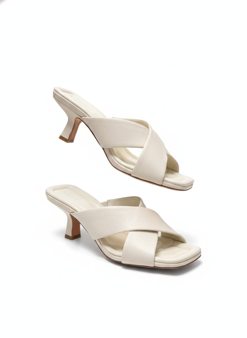 Vince · Kitten Heel Sandal · 7 · Cream