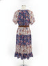Harlow & Rose · Balloon Sleeve Floral Print Dress with Belt · Medium · WhiteFloral