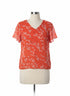 CABI · Cherry Blossom Split Sleeve Top #5772 · Small · Poppy/White
