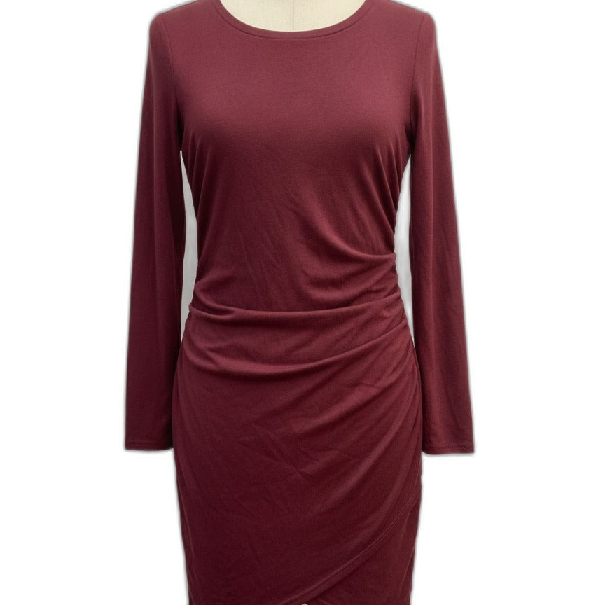Leith · Lonsleeve Dress · Medium · Merlot
