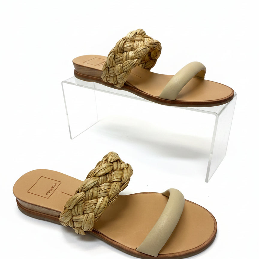 DolceVita · Raffia Braided Strap · 7.5 · Beige