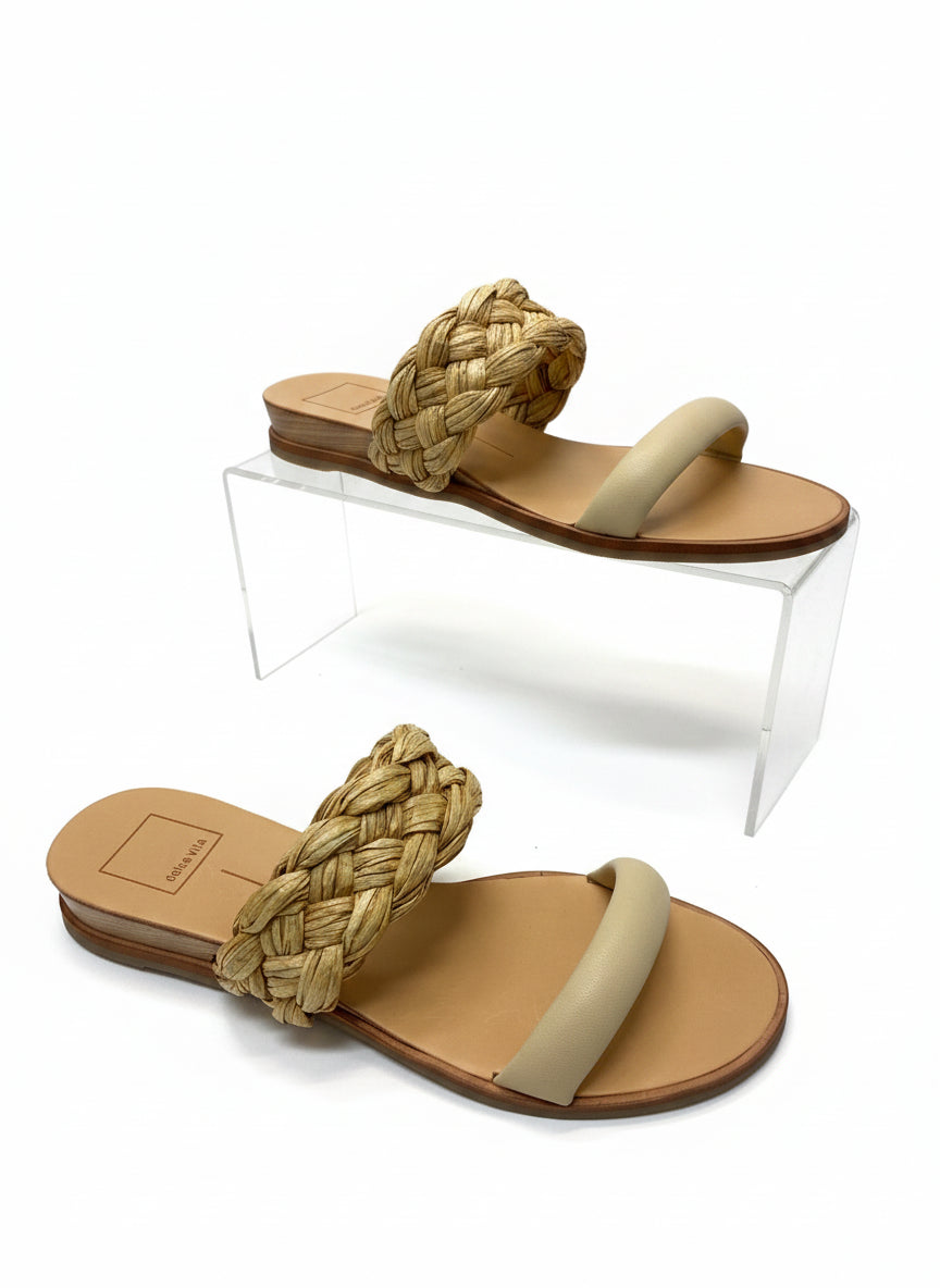 DolceVita · Raffia Braided Strap · 7.5 · Beige