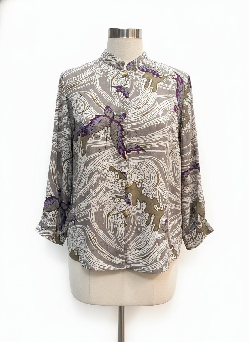 Citron · Butterfly Print · Large · Sage
