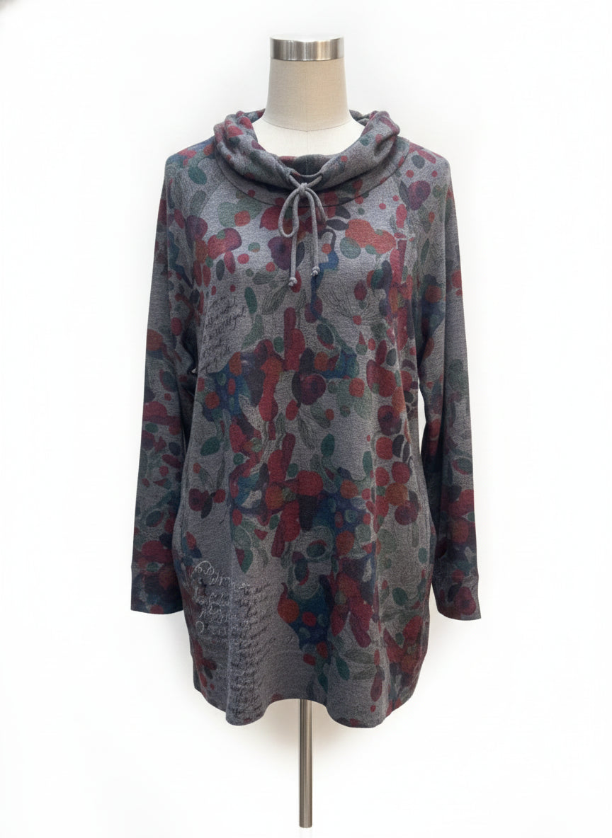 Inoah · Artistic Expression Abstract Leaf Pattern · XLarge · GrayMulti