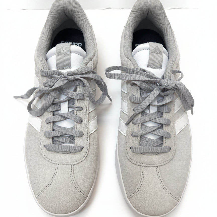 Adidas · VL Court · 10 · Light Gray Suede