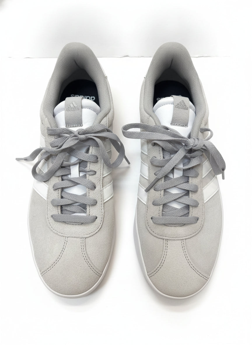 Adidas · VL Court · 10 · Light Gray Suede