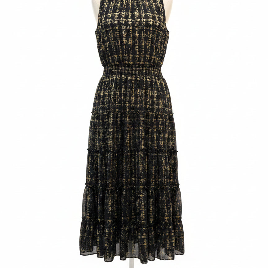 MSK · Sleeveless with Smocked Detail · Medium · BlackGold