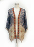SoftSurroundings · Open Drape Cardigan · Medium · TealBeige Paisley