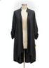 Cupcake · Open drape, ruched sleeves cardigan · Large · Black