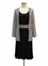 R&M Richards · SL dress with hologram shimmer cardigan · 16 · Black