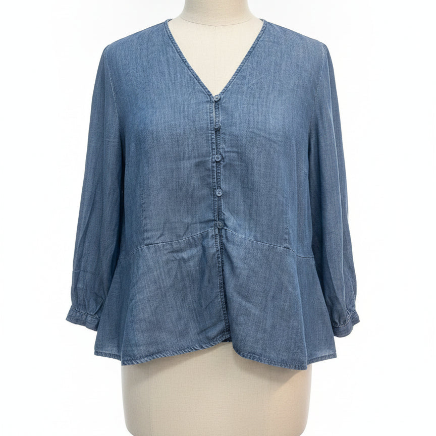 Liz Claiborne · Blouse · 1X · Chambray