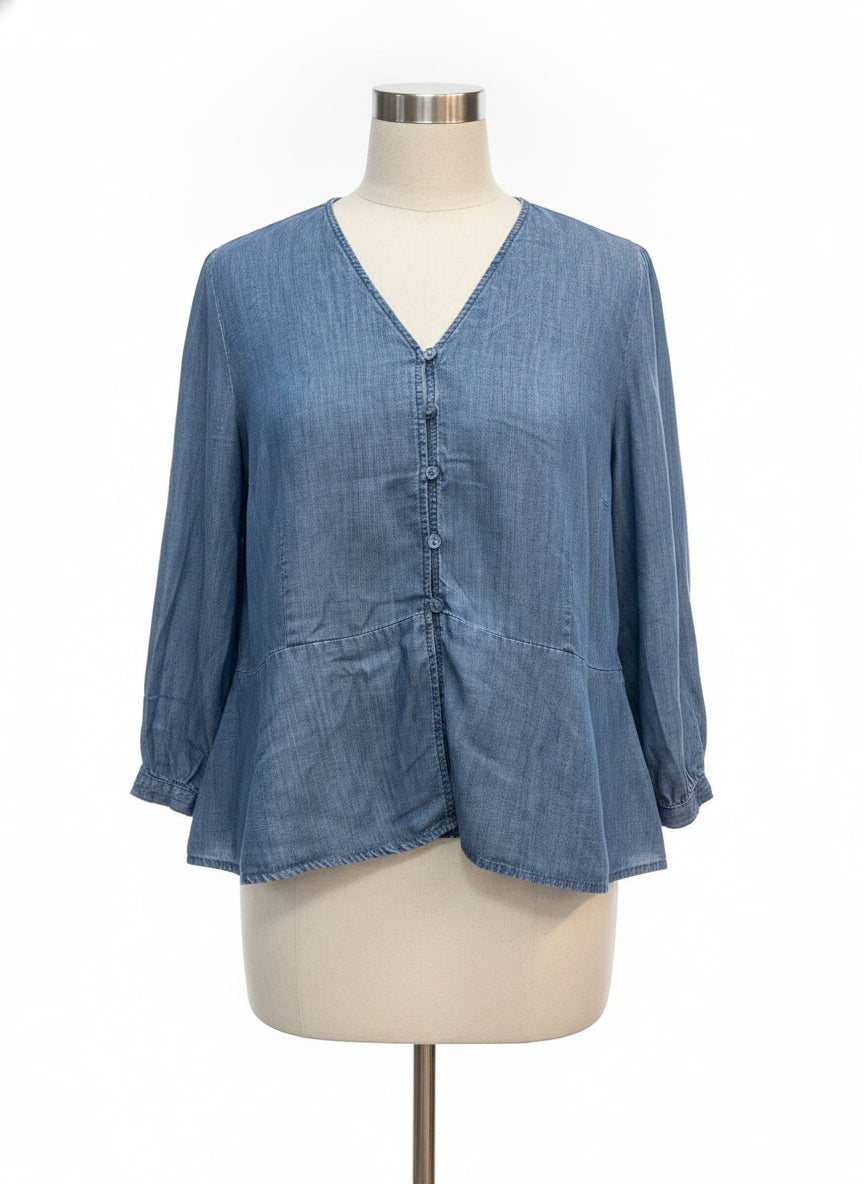 Liz Claiborne · Blouse · 1X · Chambray