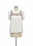 See and be Seen · Cap Sleeve Top · Large · White Multi