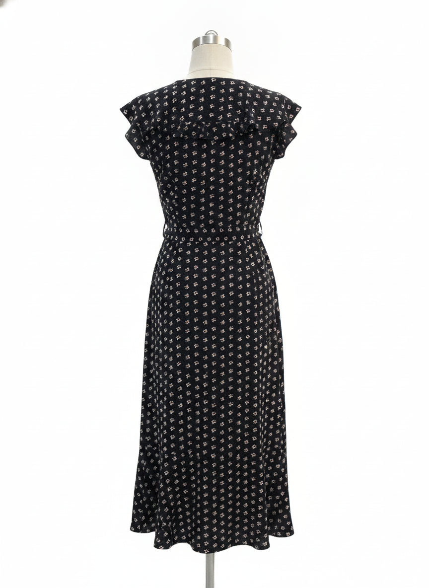 Max Studio · Wrap Dress · XS/S · Blackfloral