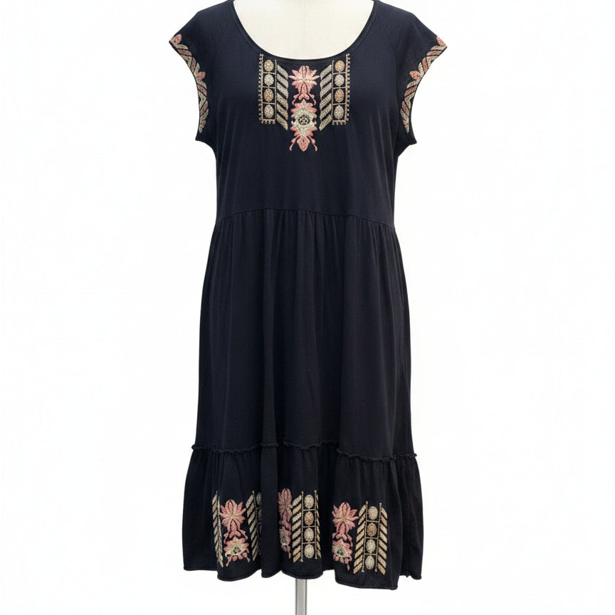 Johnny Was · BkMulti Embroidered · Medium · Black