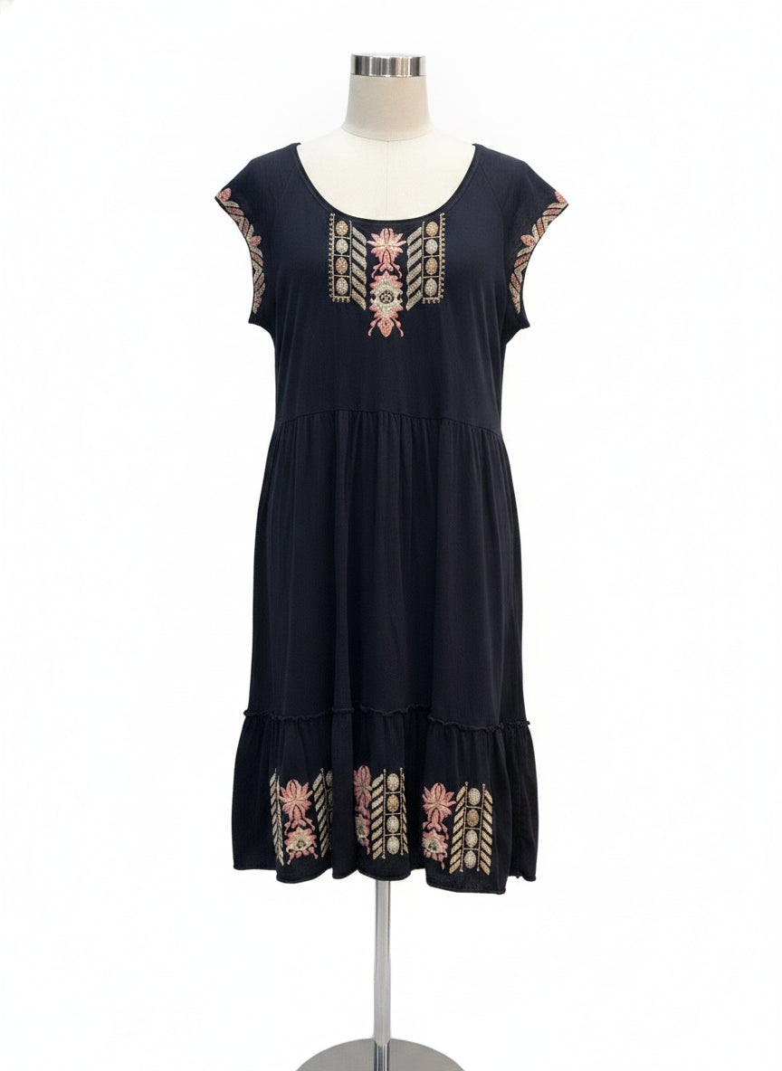 Johnny Was · BkMulti Embroidered · Medium · Black