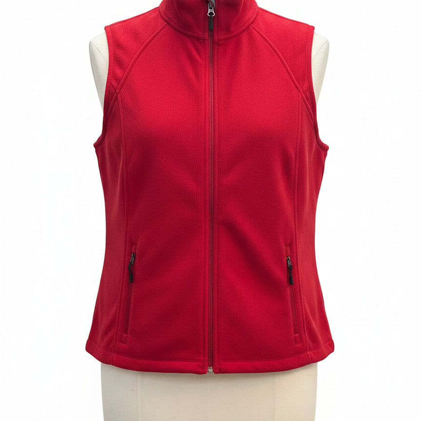 Lands End · Fleece Vest · Large · Red